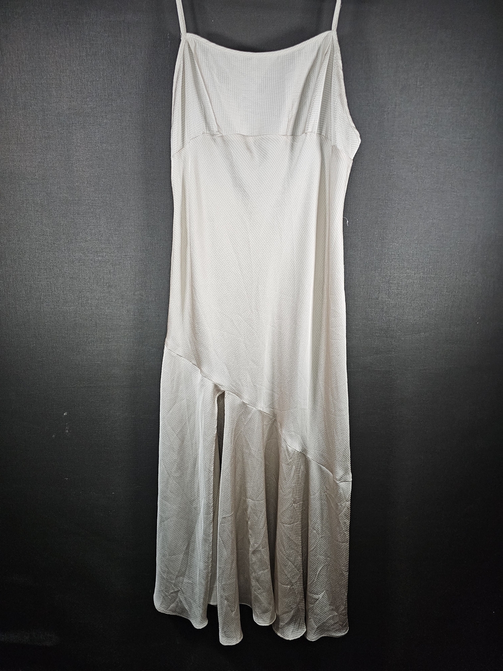 Cream Spaghetti-Strap Maxi Dress